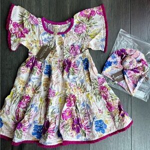 Matilda Jane Bird of Paradise Dress and Head Wrap size 4